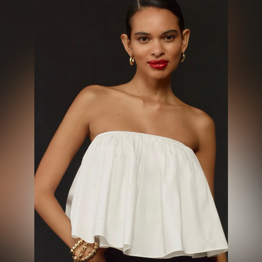 Anthropologie Sunday in Brooklyn Strapless Swing Blouse Size XL
